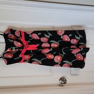 Size 6 silk Anna Sui for Anthropologie strapless floral dress